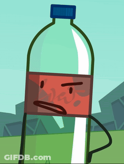 Cartoon Bottle With Sad Face GIF