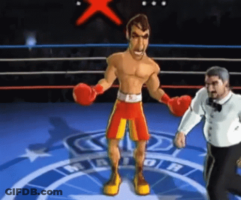Cartoon Boxer In Ring GIF