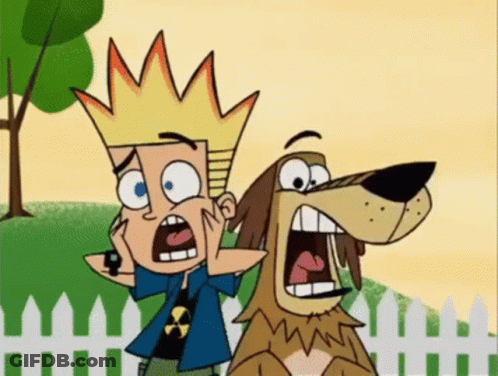 Cartoon Boy And Dog Standing Together GIF