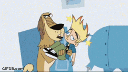 Cartoon Boy And Dog Talking GIF