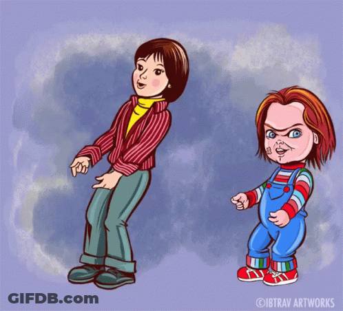 Cartoon Boy And Doll GIF