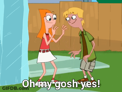 Cartoon Boy And Girl Oh My Gosh Yes GIF