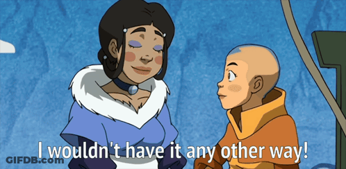 Cartoon Boy And Girl Saying I Wouldn't Have It Any Other Way GIF