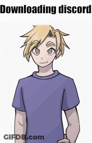 Cartoon Boy Downloading Discord GIF