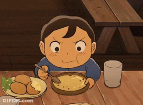 Cartoon Boy Eating Meal GIF