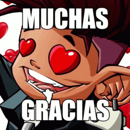 Cartoon Boy Heart Eyes Muchas Gracias GIF