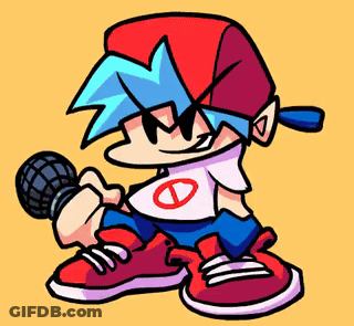 Cartoon Boy Holding Microphone And Wearing Hat GIF