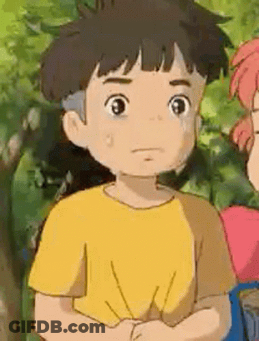 Cartoon Boy In Yellow Shirt Next To Girl GIF