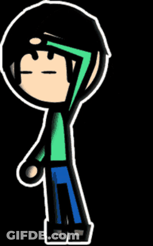 Cartoon Boy Looking Sideways To Search GIF