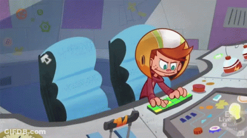 Cartoon Boy Playing Video Game Live GIF
