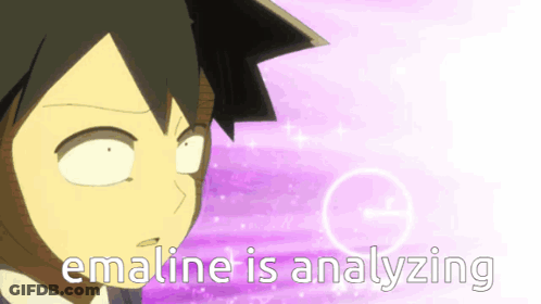 Cartoon Boy Saying Emaline Is Analyzing GIF