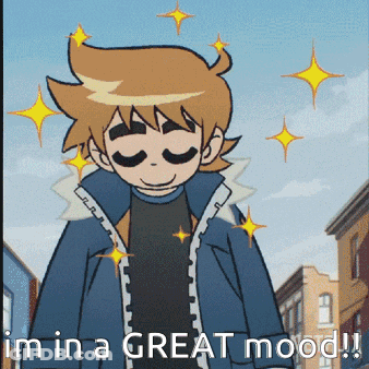 Cartoon Boy Saying Im In A Great Mood GIF