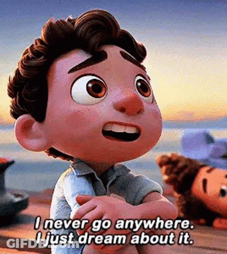 Cartoon Boy Says I Never Go Anywhere GIF
