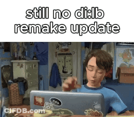 Cartoon Boy Sitting At Desk Using Laptop GIF