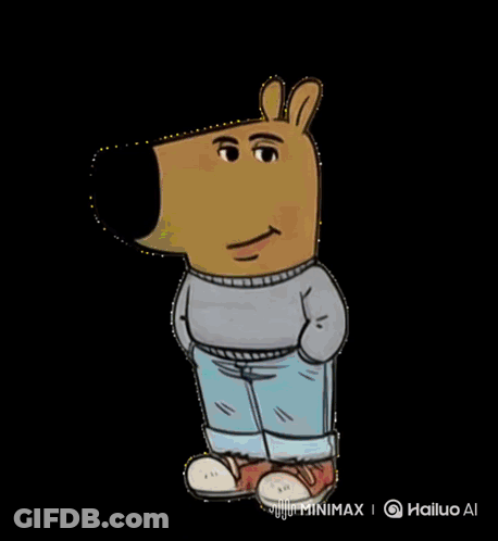 Cartoon Boy With Cloud Saying Minimaxel GIF