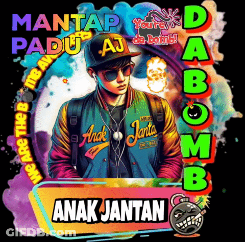 Cartoon Boy With Name Anak Jantan GIF