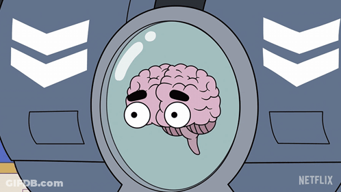 Cartoon Brain In Glass Container Netflix GIF