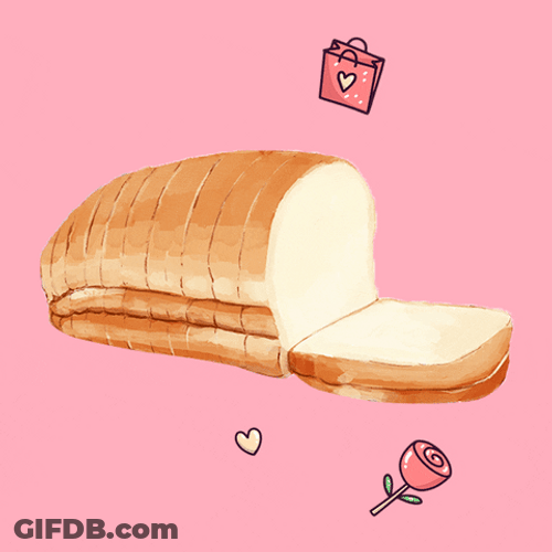 Cartoon Bread Love GIF