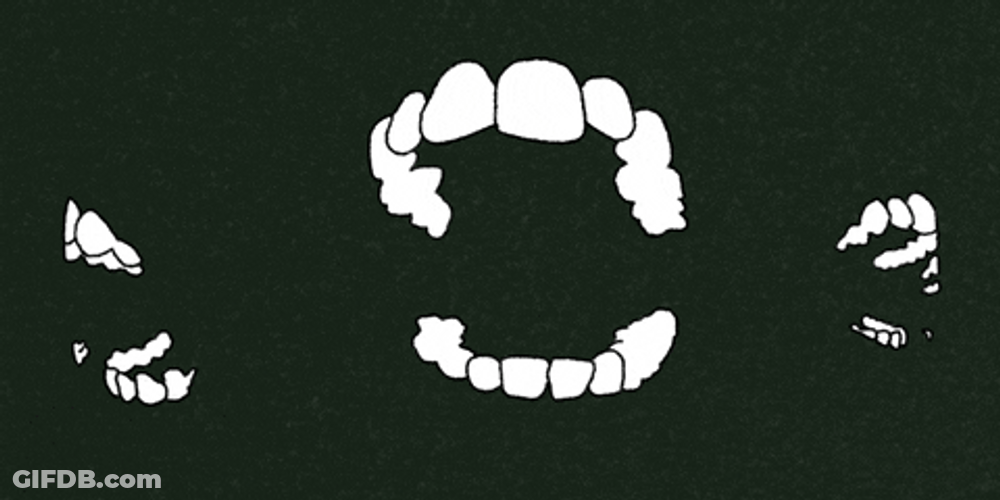 Cartoon British Teeth Loop GIF