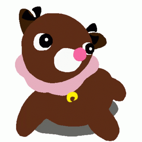 Cartoon Brown Bouncing Seals GIF