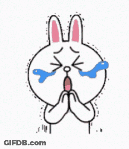 Cartoon Bunny Crying Blue Tears GIF