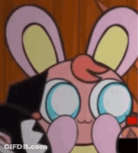 Cartoon Bunny Ears Covering Eyes GIF