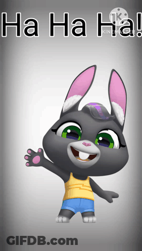 Cartoon Bunny Ha Ha Ha GIF