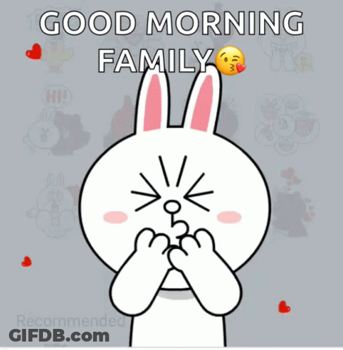 Cartoon Bunny Saying Good Morning GIF