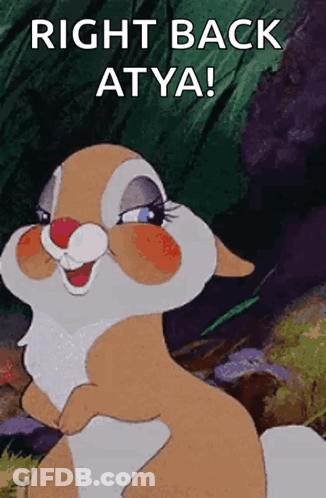 Cartoon Bunny Saying Right Back At Ya GIF