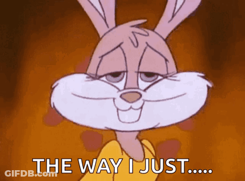 Cartoon Bunny Saying The Way I Just GIF