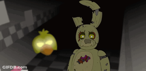 Cartoon Bunny With Sticker On Chest GIF