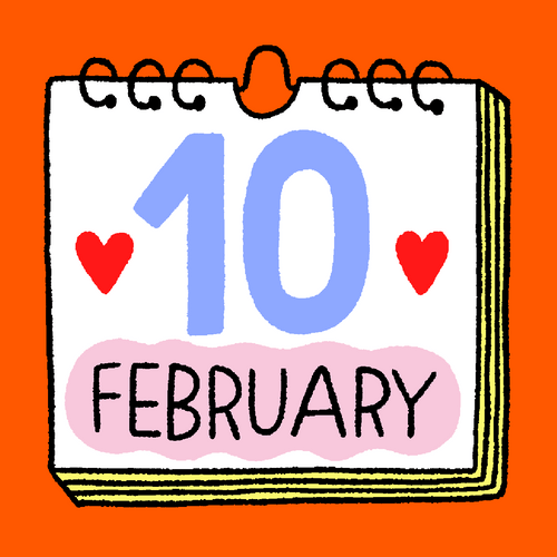 Cartoon Calendar Countdown To February 14 GIF