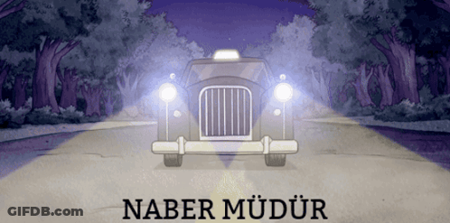 Cartoon Car Driving Down Road Naber Mudur GIF