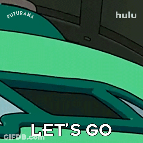 Cartoon Car Saying Let's Go GIF