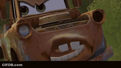 Cartoon Car With H License Plate GIF