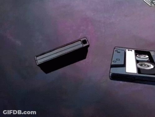 Cartoon Cassette Tape Played GIF