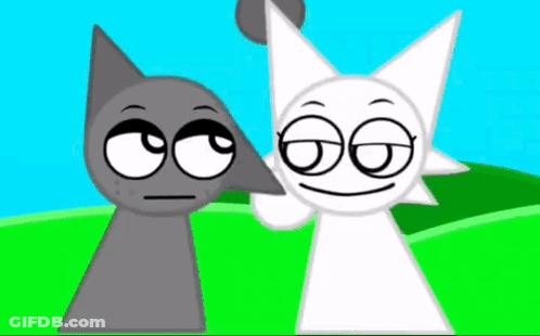 Cartoon Cat And Cartoon Sun Standing On Hill GIF