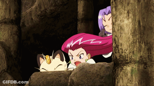 Cartoon Cat And Girl With Purple Hair GIF