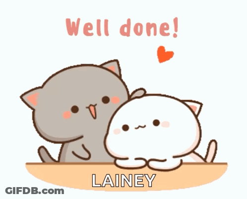 Cartoon Cat And White Cat Well Done Lainey GIF