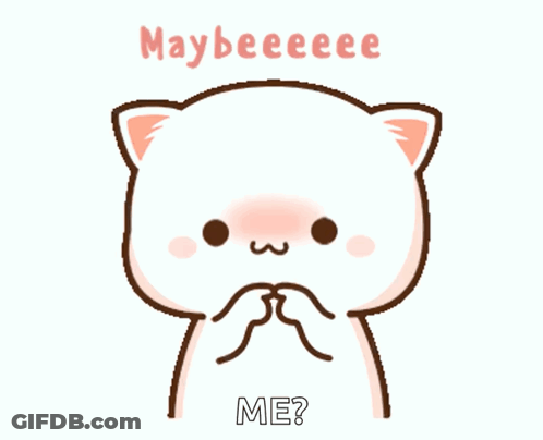 Cartoon Cat Asking Maybeeee Me GIF