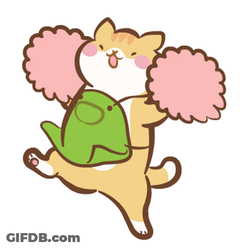 Cartoon Cat Cheering GIF
