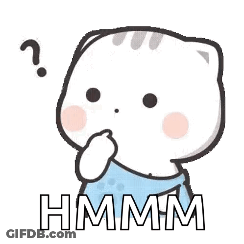 Cartoon Cat Covering Mouth With Question Mark GIF