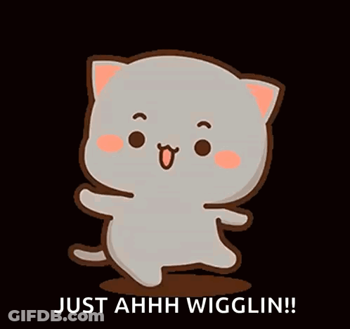 Cartoon Cat Dancing Just Ahhh Wiggling GIF