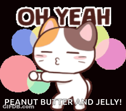 Cartoon Cat Dancing Oh Yeah Peanut Butter Jelly GIF