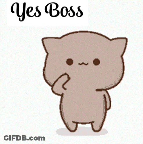 Cartoon Cat Dancing Yes Boss GIF