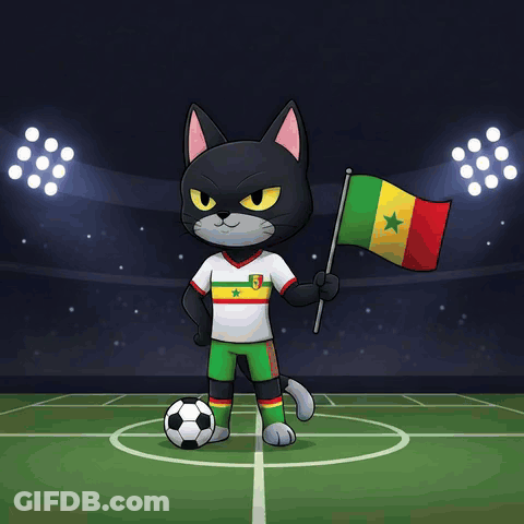 Cartoon Cat Doing Handstand With Soccer Ball On Head GIF