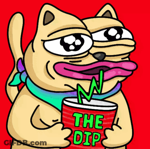 Cartoon Cat Drinking From Can Saying The Dip GIF