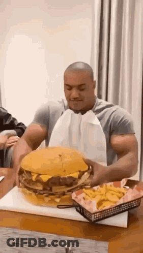 Cartoon Cat Eating Chicken And Hamburger GIF