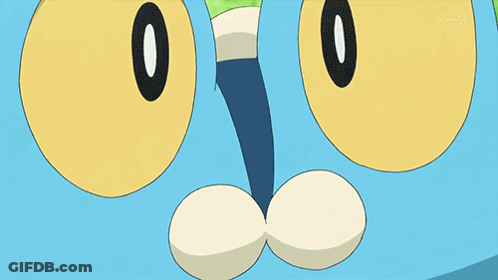 Cartoon Cat Face With 0 On Eyes GIF