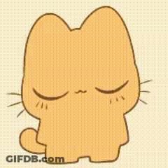 Cartoon Cat Face With Big Eyes And Nose GIF